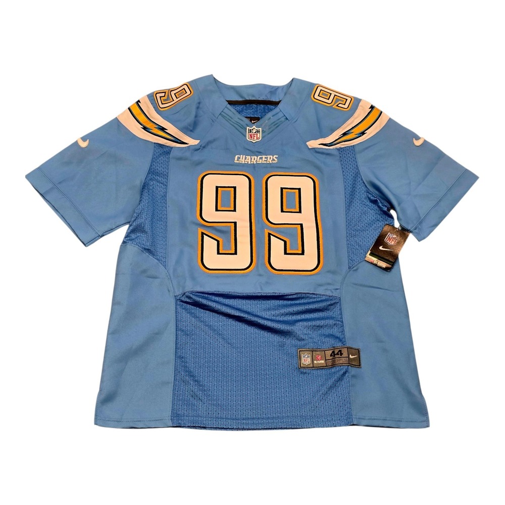 Men's Nike Joey Bosa LA Chargers Powder Blue Stitched 99 On Field Jersey Sz 44